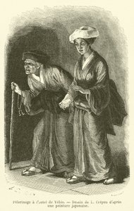 Pilgrimage to the Altar of Yebis (engraving) by French School