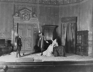 Performance of Ruy Blas (1838) by Victor Hugo (1802-85), with Paul Mounet (1847-1922) in the role of Don Salluste, Mounet-Sully (1841-1916) in the role of Ruy Blas, and Marthe Brandes (1862-1930) by French School