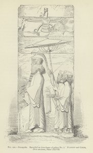 Persepolis, Bas-Relief on Door-Frame of Palace No 7 by French School