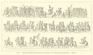 Personnel of the Chatelet participating in the cavalcade, during the entry of Louis XIV into Paris by French School