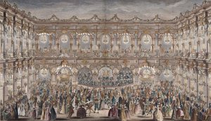 Perspective View of the Ballroom, Constructed in the Courtyard of the Hotel de Ville by French School