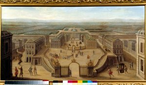 Perspective View of the Castle of Versailles from the Place d