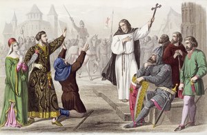 Peter the Hermit preaching during the First Crusade in 1095