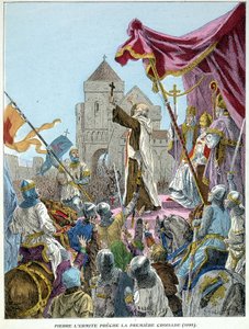 Peter the Hermit preaches the 1st Crusade in 1095