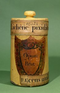 Pharmaceutical jar for storing raw opium