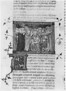 Philip IV, illustration from Grandes Chroniques de France, 1375-79