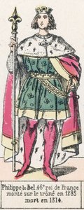 Philippe the Fair, 46th King of France, ascended the throne in 1285, died in 1314 by French School