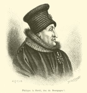 Philip the Bold, Duke of Burgundy (engraving) by French School