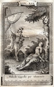 Philocle recalls by Idomenee - engraving of 1798 after Monnet in 