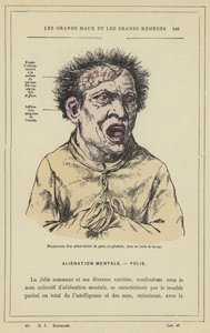 Physiognomy of an Insane Person with General Paralysis, in a Fit of Fury by French School