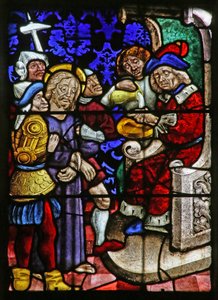 Pilate washes his hands by French School