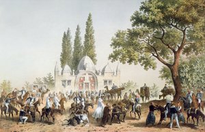 Pilgrims halting in Jaffa at the Fountain of Sabil Abu Nabut