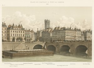 Place du Châtelet and Pont au Change, 1830 by French School