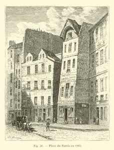 Place du Parvis in 1865 by French School