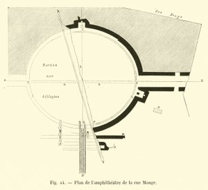 Plan of the amphitheater of Rue Monge by French School