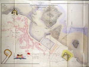 Plan for the Construction of the Coast Batteries for the Defence of Breton Harbour in 1848