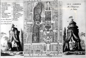 Plan of the Gardens of the Emperor of Peking, from Jardins Anglo-Chinois a la Mode, by George Louis le Rouge, published c.1776-78 by French School