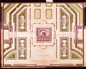 Plan of the Grand Terrasse of the Chateau de Marly by French School
