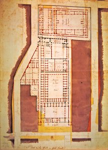 Plan of the Grande and Petite Force prison, rue du Roi de Sicile, Paris by French School