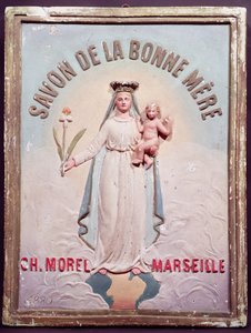 Plaque advertising Savon de la Bonne Mere, 1880