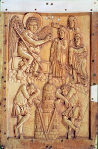 Plaque depicting the Holy Women at the Tomb