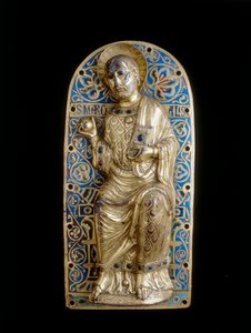 Plaque with Saint Marziale by Limosina manufacture by French School