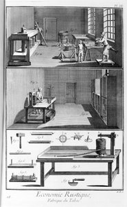 Plate representing a tobacco factory. Manufacture de Tabac - L