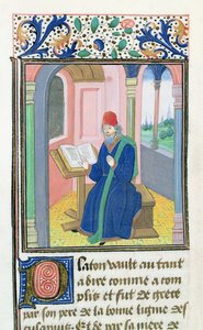 Plato, from Histoire des Philosophes, late 15th century by French School