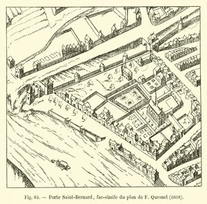 Saint-Bernard Gate, Facsimile of the Plan by F. Quesnel, 1608 by French School