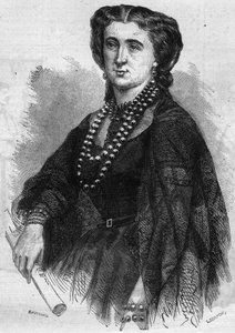 Portrait of Anna de La Grange (Lagrange) (1824-1909), French singer. Engraving in "Le Monde Illustré" n°341 of October 24, 1863 by French School