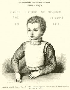Portrait of Henri de Navarre, Later Henri IV (engraving) by French School