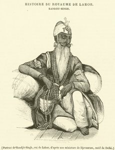 Portrait of Randjit-Singh, King of Lahore by French School