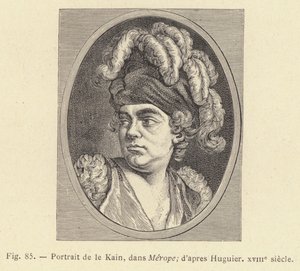 Portrait of Le Kain in Merope, after Huguier, 18th Century by French School