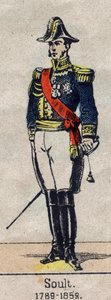 Full-length portrait of Nicolas Soult (1769-1851), Marshal of France, Duke of Dalmatia. Image of Epinal from the end of the 19th century