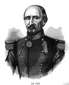 Portrait of Adolphe Le Flo (1804-1887), general of the French Armee and politician. Engraving in Les Illustrations De L