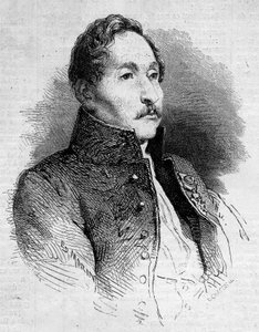 Portrait of Alexandre Denis Abel de Pujol (1787-1861), French painter. Engraving in Le Monde Illustré n°235 of 12 October 1861 by French School
