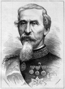 Portrait of Alfonso Ferrero de La Marmora, general and Italian politician. Engraving in Le Monde Illustré n°1085 of 19 January 1878 by French School