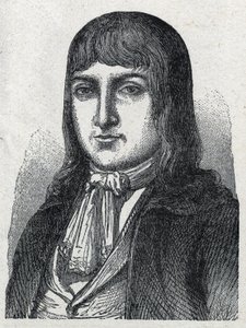 Portrait of Amateur Jerome Le Bras des Forges, knight of Boishardy, Chef chouan of the French revolution - Engraving of 1889 by French School