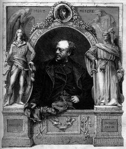 Portrait of Antoine Augustin Preault, French sculptor. Engraving in Le Monde Illustré n°1139 of January 25 by French School
