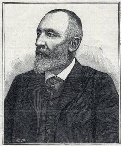 Portrait of Auguste Scheurer-Kestner (1833-1899), chemist, industrialist, and Alsatian politician. Engraving from 1897 by French School
