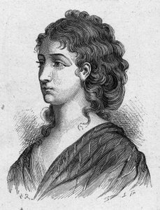 Portrait of Cecile Aimee Renault (1774-1794), French revolutionary. Engraving from 1889. by French School