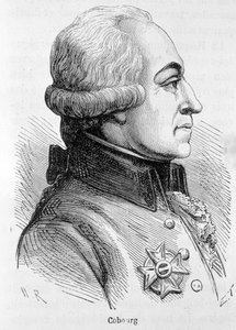 Portrait of Cobourg, general of the Austrian army - in L