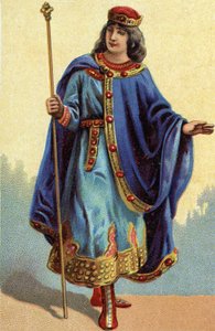 Portrait of Dagobert II, king of the Franks from 711 to 716
