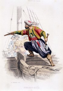 Portrait of Dragut - Reïs, Turkish pirate of the 16th century, from 