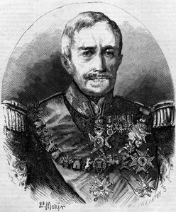 Portrait of Esprit Victor Elisabeth Boniface de Castellane, French marshal. Engraving in “Le Monde Illustré” n°56 of 1 May 1858. by French School