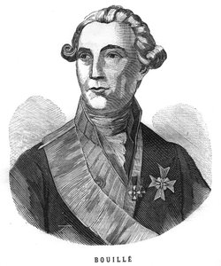 Portrait of Francois Claude Amour, Marquis de Bouille (1739-1800), French general. Engraving in Les Illustrations De L