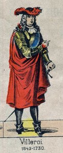 Portrait of Francois de Neufville, Duke of Villeroi, Marshal of France (1644-1730). Image of Epinal from the end of the 19th century by French School