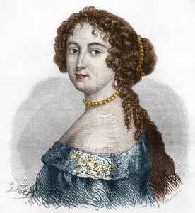 Portrait of Françoise Athénaïs by Rochechouart Mortemart, Marquise de Montespan (or Madame de Montespan) (1640-1707). Engraving from 1879 by French School