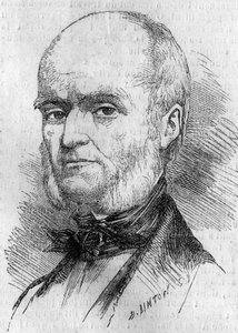Portrait of Frederic Millet (1796-1859), French miniaturist. Engraving in 