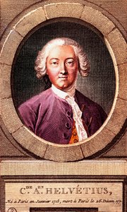 Portrait of French Philosopher Claude Adrien Helvetius (1715-1771), Engraving. 1772 by French School